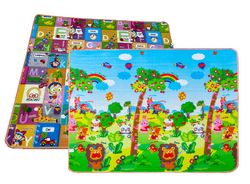 Дитячий двосторонній килимок Англійський Алфавіт36/Панда66/  200x180x1 см 